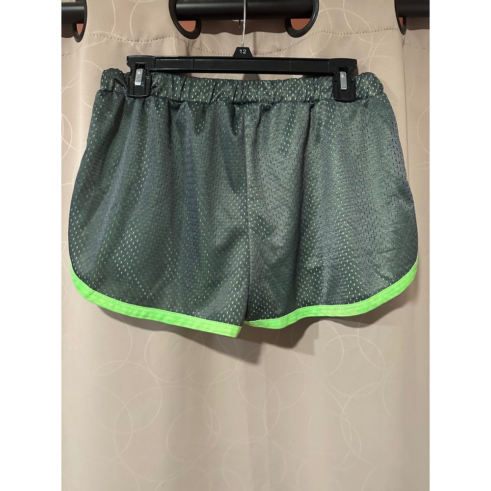Bobbie Brooks Womens Athletic Mesh Running Workout Shorts Green Neon Trim Size L - Picture 2 of 3